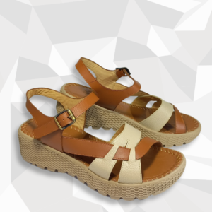 Sandalia de cuero de tiras cruzadas